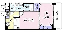 セジュール　藤 2階2Kの間取り