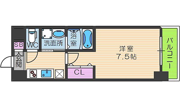 パークナードフィット美章園 ｜大阪府大阪市阿倍野区美章園3丁目(賃貸マンション1K・8階・25.08㎡)の写真 その2