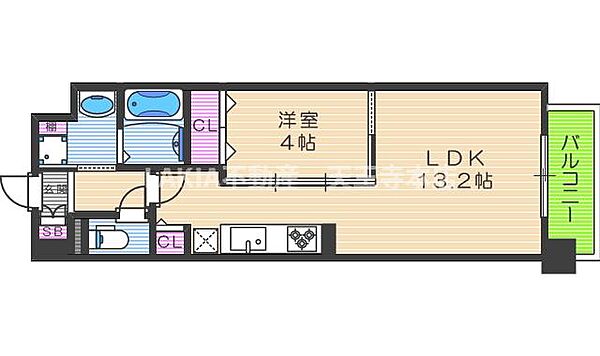 ラ・フェスタ真田山 305｜大阪府大阪市天王寺区味原町(賃貸マンション1LDK・3階・40.77㎡)の写真 その2