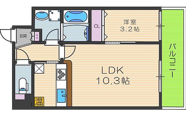 サンタプリマヴェーラドゥーエ 402｜大阪府大阪市阿倍野区阪南町2丁目(賃貸マンション1LDK・4階・33.10㎡)の写真 その2