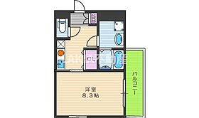 ラシーヌ上本町  ｜ 大阪府大阪市天王寺区上本町8丁目（賃貸マンション1K・6階・25.73㎡） その2