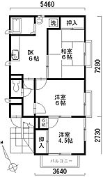 サウスハイツ 3DKの間取図画像