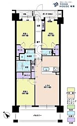 コスモ田端シティフォルム 3LDKの間取り