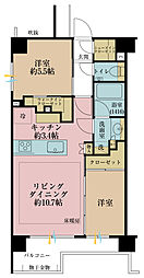 オープンレジデンシア千川 2SLDKの間取り