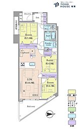 グランフォート青淵閣 3LDKの間取図画像