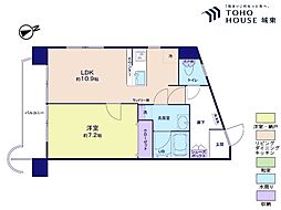 リバーパーク桜木 1LDKの間取図画像