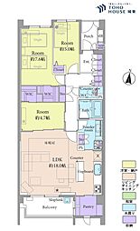 ラヴィドール杉並上井草 3LDKの間取図画像