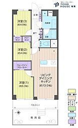 恒陽鷺宮マンション 3LDKの間取図画像