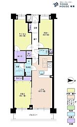 クレストフォルム中野弥生町 2SLDKの間取図画像