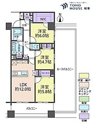 ライオンズステーションプラザ草加 3LDKの間取図画像