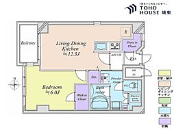 ニュー池袋ハイツ 1LDKの間取図画像