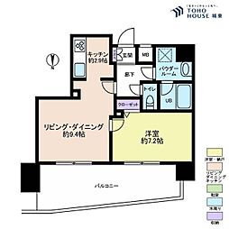 ミルーナヒルズ西新井大師ウエスト 1LDKの間取図画像