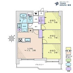 アーバニティ王子 3LDKの間取図画像