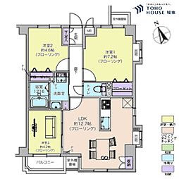 コスモ西川口アンソレール 3LDKの間取図画像