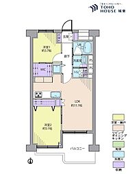トキワパレス 2LDKの間取図画像