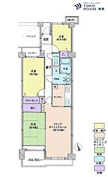 グリーンパーク松戸 3LDKの間取図画像
