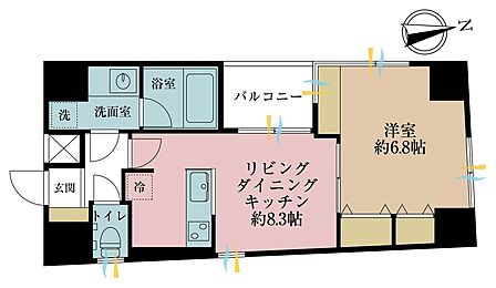 1LDK 間取り