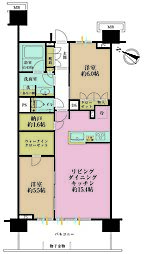 プラウド高田馬場 2SLDKの間取図画像