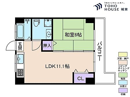 1LDK 間取り