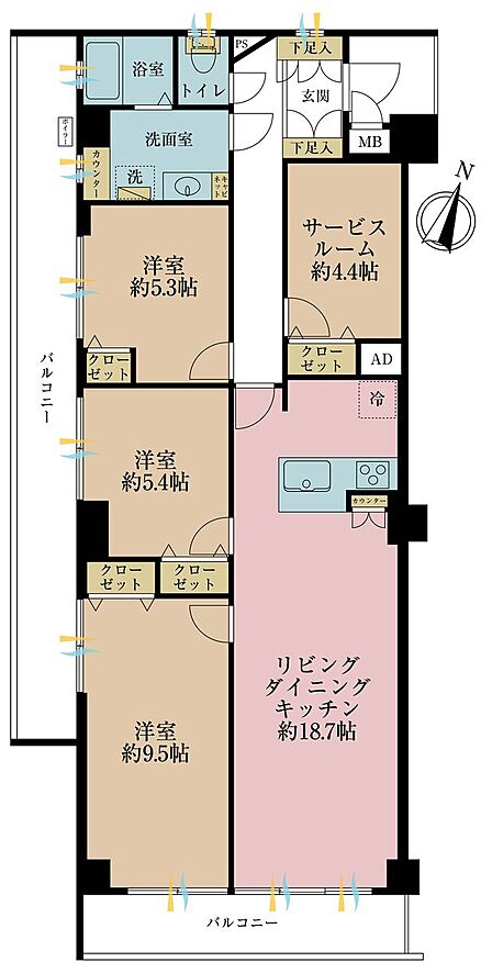 3SLDK 間取り