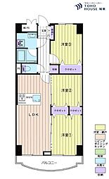 グリーンコーポ千寿1号棟 3LDKの間取図画像