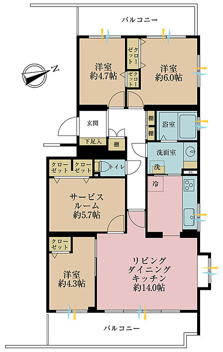3SLDK 間取り