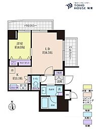 シティオ北千住 1LDKの間取図画像