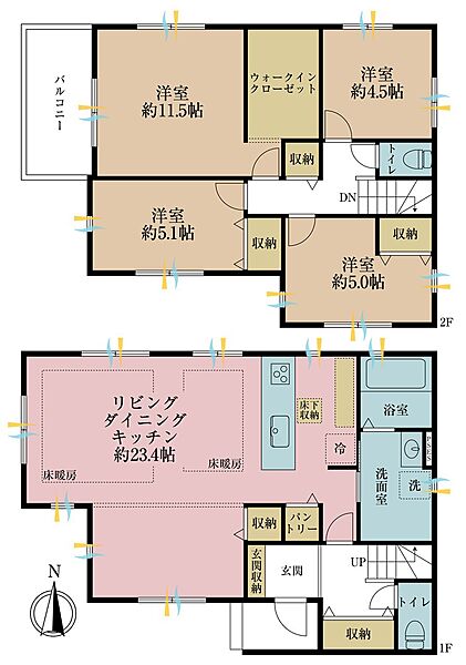 間取りを拡大表示