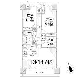 キャッスルコート飾磨 2SLDKの間取図画像