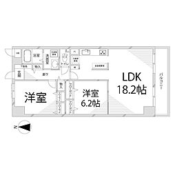 キャッスルコート福崎 2LDKの間取図画像