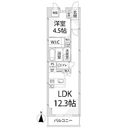 キャッスルコート土山 1LDKの間取図画像