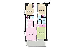 ライオンズマンション寒川第2 3DKの間取図画像