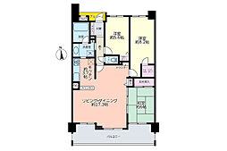 レクセルガーデン茅ヶ崎 3LDKの間取図画像