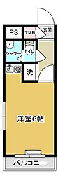 ミリオンコート神楽坂 ワンルームの間取図画像