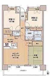 ライオンズマンション川越シティ 3LDKの間取図画像
