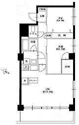 第一恵比寿マンション 4階2LDKの間取り