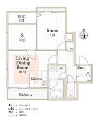 カーサベルーデ 4階1SLDKの間取り