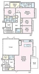 シュロス田園調布 B棟 4LDKの間取り