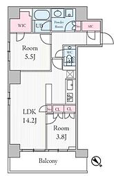 URBAN PARK GRANDE代官山 3階2LDKの間取り