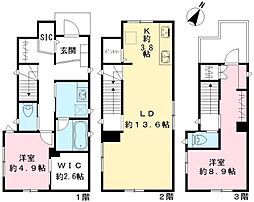 大森東3丁目貸家 2LDKの間取り
