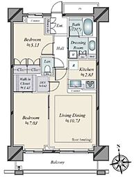 間取図画像 2LDK
