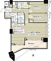 間取図画像 2LDK