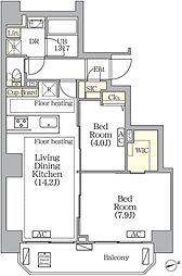 BRICKRESIDENCE南青山 2LDKの間取図画像