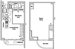 プライム・アーバン恵比寿 2LDKの間取図画像
