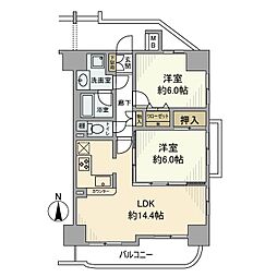 グレイス代官山 2LDKの間取図画像