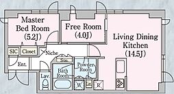 トワイグレッグ 2LDKの間取図画像