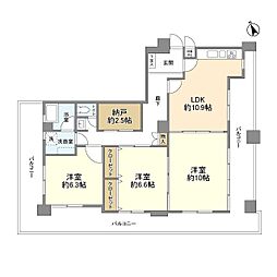 五反田永谷タウンプラザ 3LDKの間取図画像