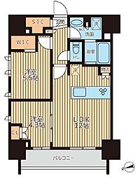 クロスレジデンス蒲田2 2LDKの間取図画像