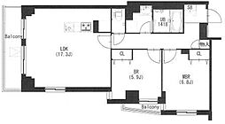 エスティメゾン都立大学 2LDKの間取図画像