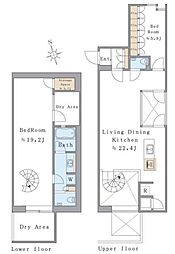 Brilliaist西麻布霞町 2LDKの間取図画像